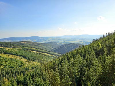 otoczenie wokół mostu Sky Bridge