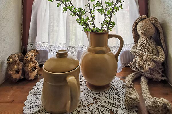 przystrojone okno w naszej agroturystyce Eskapada w Starym Gierałtowie